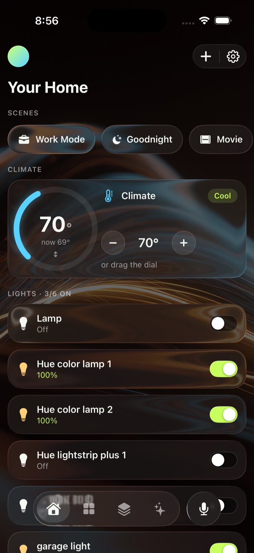 dew home screen on iPhone
